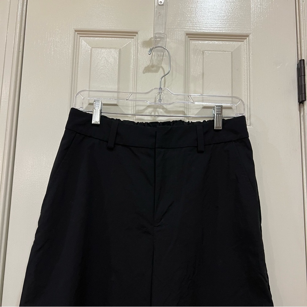 Alo Yoga High Waist Street Smart Trouser Pants Womens Medium Wide Leg Black - Picture 6 of 11